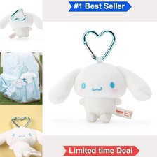 Soft Plush Keychain 4.7 Inch Backpack Charm Heart Shape Clip Polyester