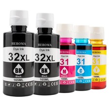 Compatible HP 31 32XL Ink Bottle Refill Set for Smart Tank Printers 2BK CMY