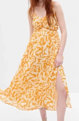 gap empire waist dresses Linen-Blend Empire Waist Maxi Dress