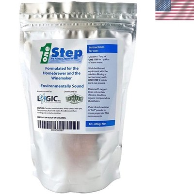 One Step No Rinse Cleanser 1 lb Homebrew Cleaner in Foil Pouch