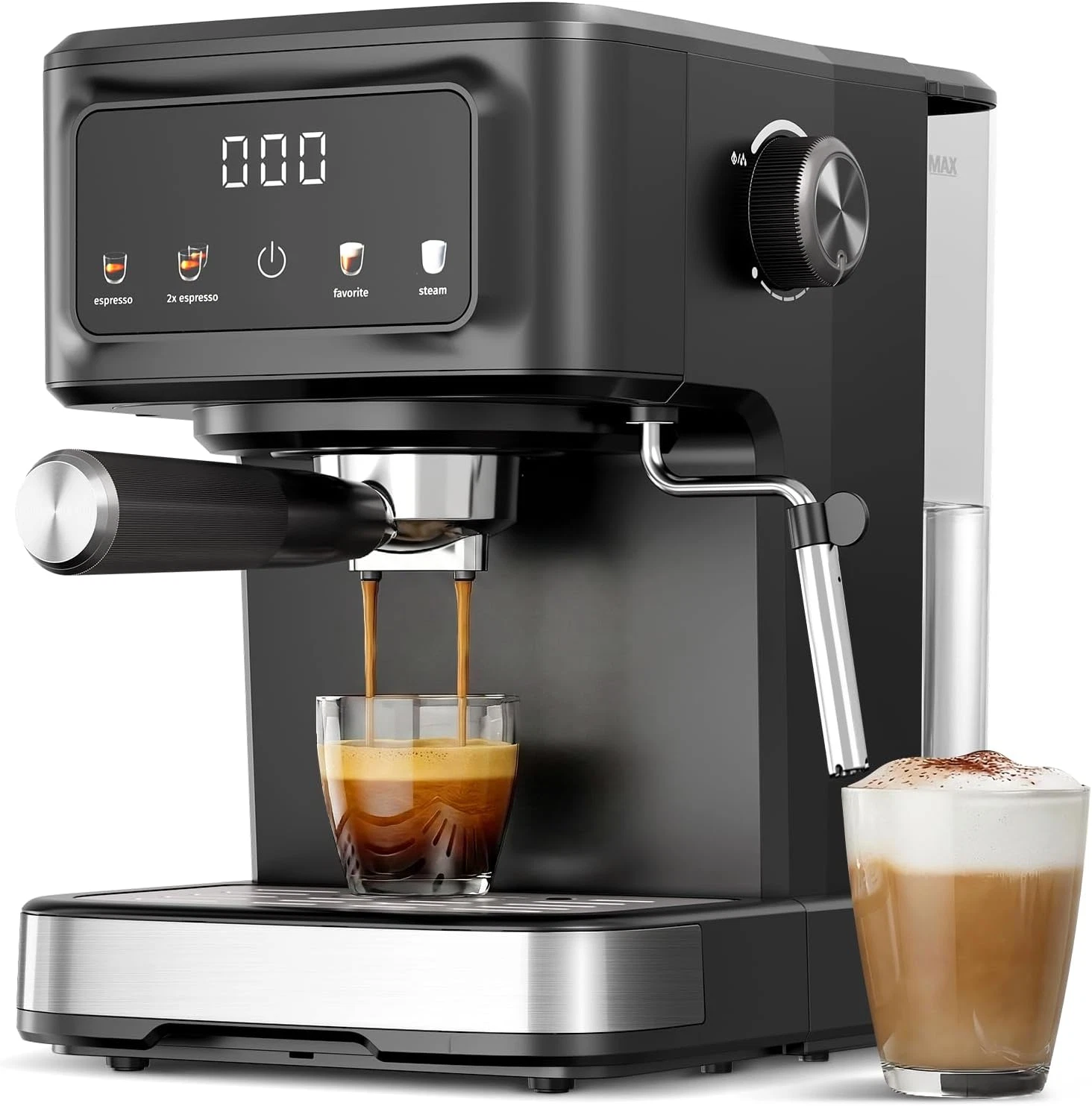 15 Bar Espresso Machine with Milk Frother & 1.5L Water Tank