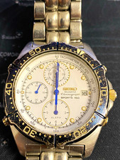 Seiko Quartz Chronograph Sports 150 7T42-6A00 DEFEKT FUNKTIONIERT NICHT