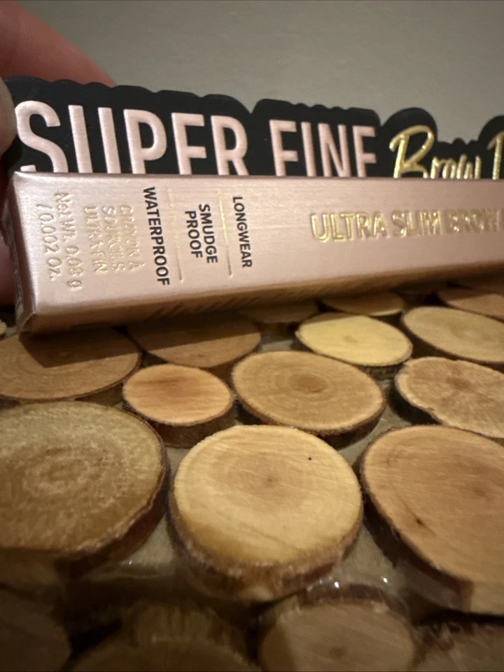 Too Faced Super Fine Brow Detailer Ultra Slim Brow Pencil Dark Brown Full Sz NEW - Image 4 of 4