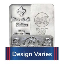 50-oz Generic Silver Bar .999 Fine Secondary Market 70.33 per troy oz