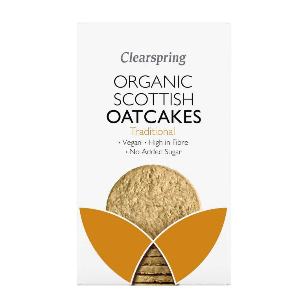 Clearspring Organic Scottish Oatcakes Traditional 200g Wholegrain