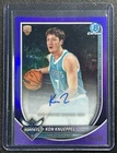KON KNUEPPEL 2025-26 BOWMAN CHROME #BCA-KK ROOKIE AUTO PURPLE REFRACTOR RC /250