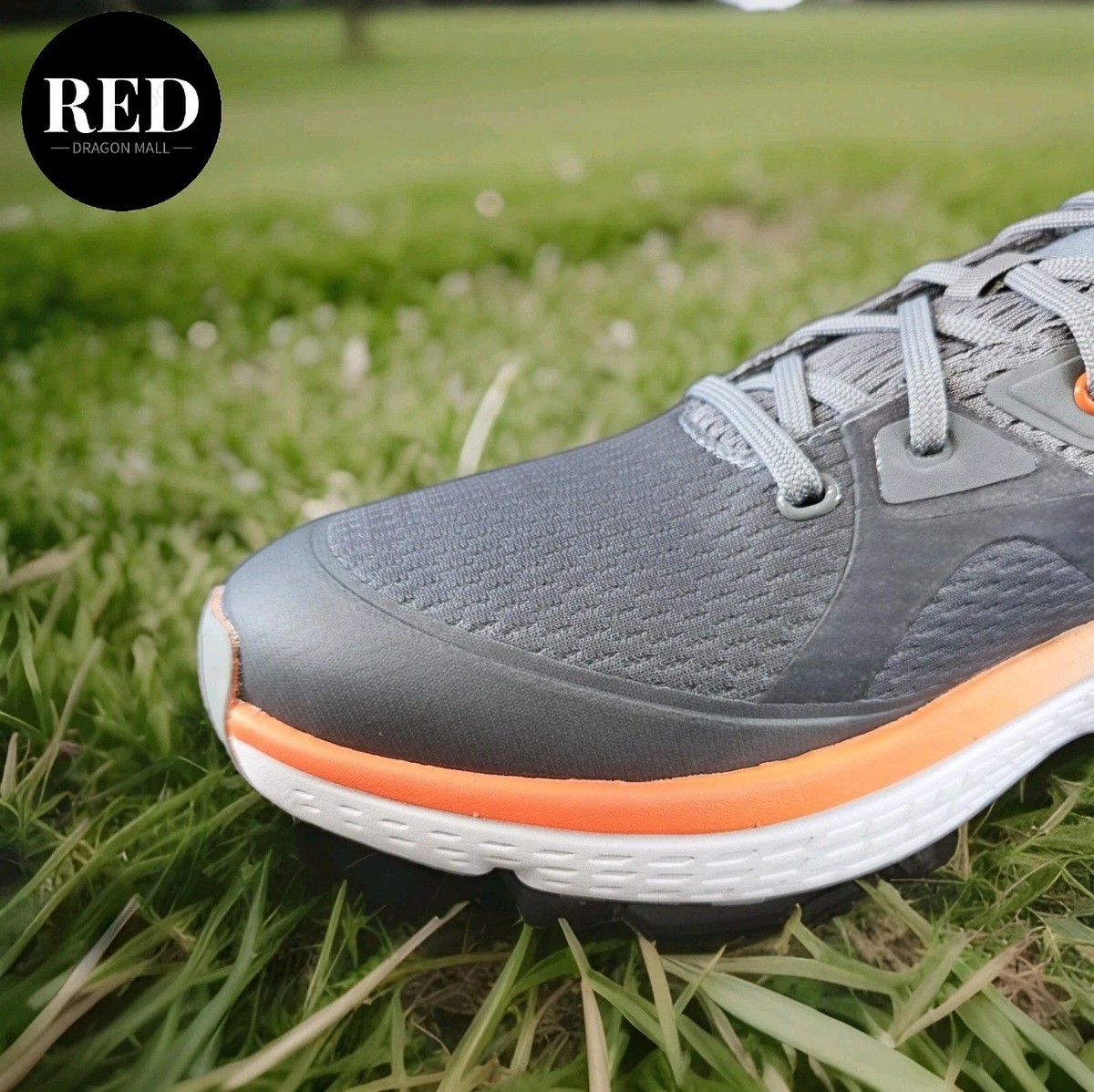 Adidas Solarmotion Boost Golf Shoes Mens Size 9.5 Gray Orange Links Sneakers adidas Solarmotion Grey Impact Orange for Sale  main image 3