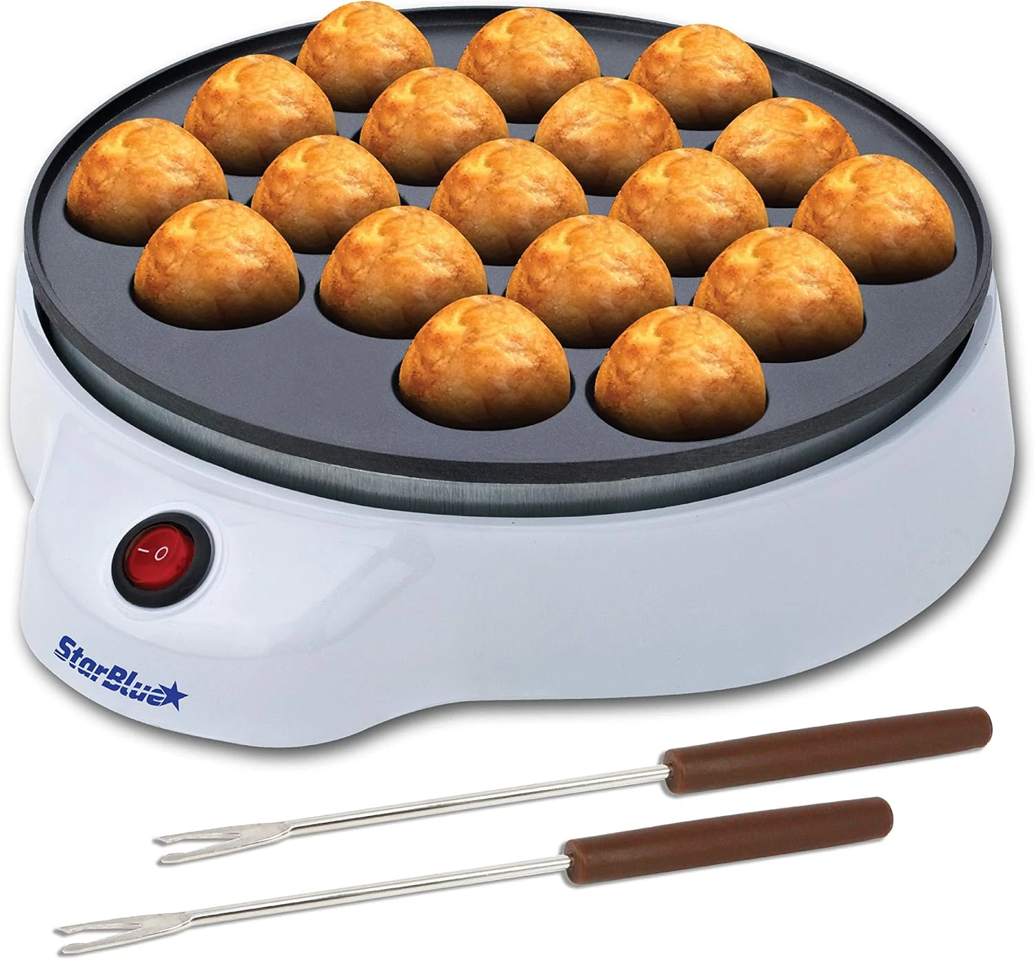 Takoyaki Maker 18 Hole Electric Pan Nonstick Octopus Ball Maker w Picks