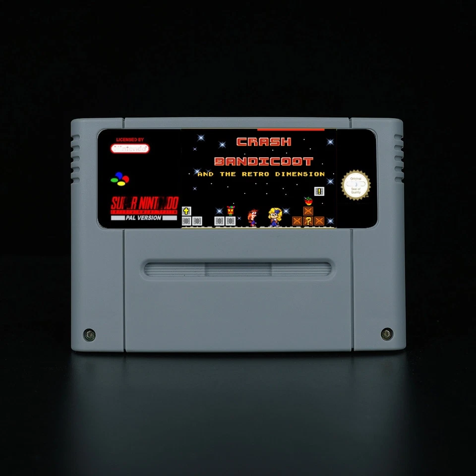 H@CK ROM - Super Mario World - Crash Bandicoot and the Retro Dimens FOR SNES PAL - Bild 1 von 1