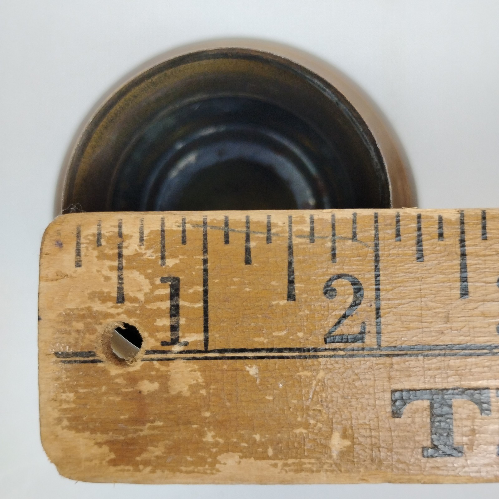 Antique Salvage Brass Plated Bed Post Mushroom Cap Dome Replacement 2" Diam Old