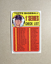 1969 Topps Baseball #57 1st Series Checklist Unmarked Vintage Card.   Near Mint