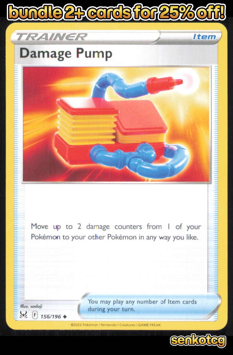 🎴 Damage Pump 156/196 Uncommon Lost Origin NM
