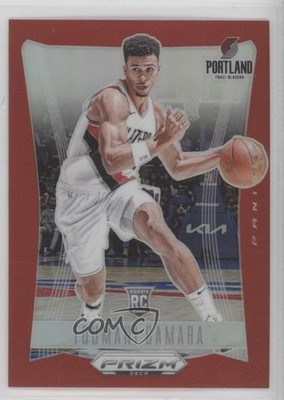 2023-24 Panini Prizm Deca Red Prizm 193/199 Toumani Camara #6 Rookie RC t2a