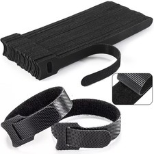 Cable Straps Wire Cord Hook Loop -Ties Reusable Fastening Organizer Laptop