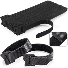 Cable Straps Wire Cord Hook Loop -Ties Reusable Fastening Organizer Laptop