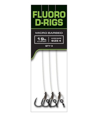 FOX EDGES  Illusion Fluoro D Rigs 3Stk. Vorfach Karpfenangeln
