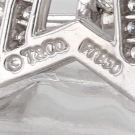 Single Tiffany 0.12ctw Diamond Star Dangle Earrings Platinum Replacement - Image 4 of 4