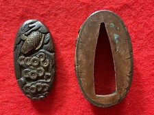 Fuchi-gashira, Carp design, Sword fittings, Japan, Samurai