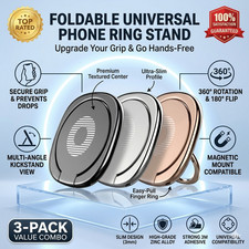 360  Rotating Finger Ring Holder Metal Phone Stand for iPhone Samsung