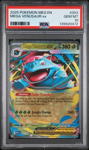 2025 POKEMON MEG EN-MEGA EVOLUTION #003 MEGA VENUSAUR EX PSA 10