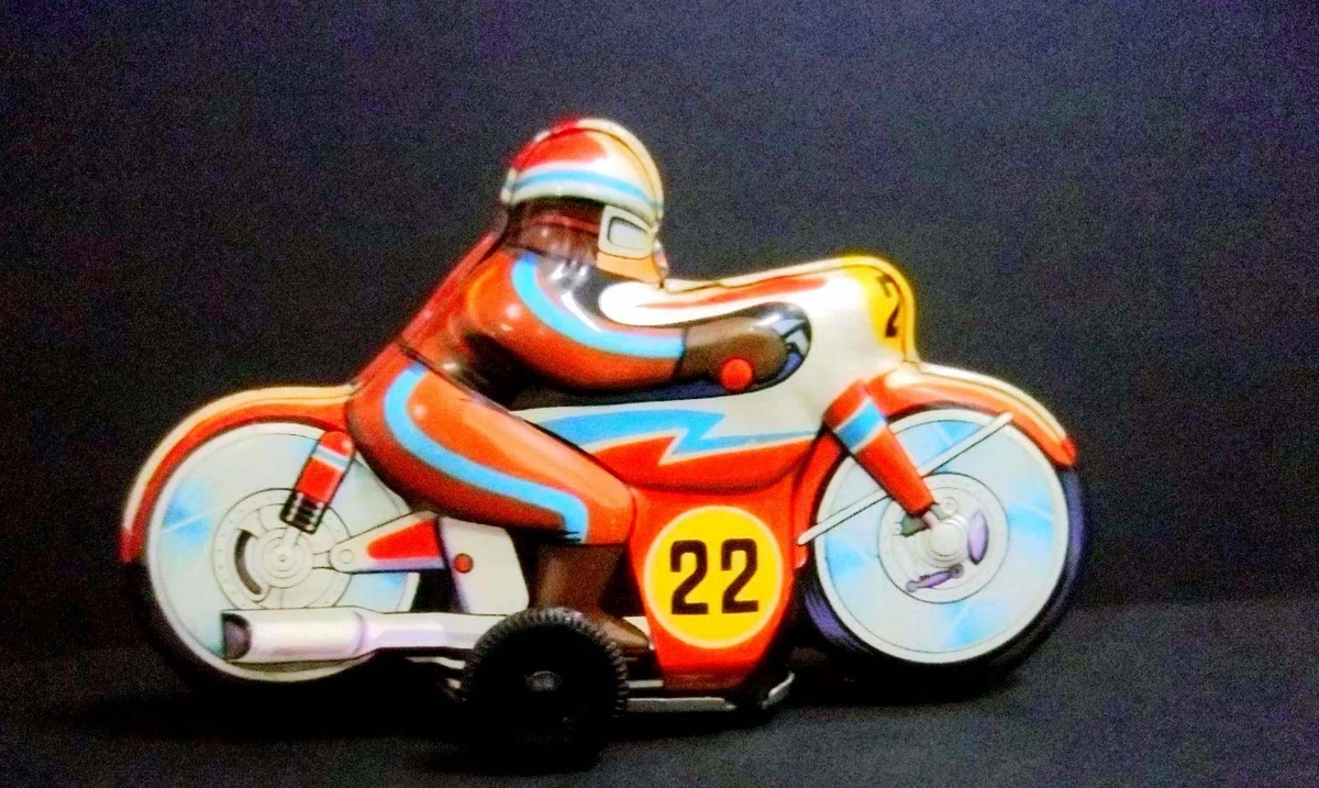 Ancienne Moto En Tôle – Jouet Russe Vintage, Pièce De Collection