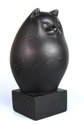 RICHARD RECCHIA Fat Persian Cat Sculpture Boston Museum of Fine Arts Vtg Repro