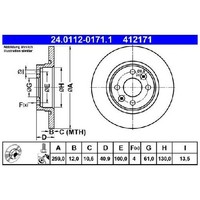 2X Bremsscheibe Vorne FüR Smart Fortwo 453 0.9 1.0 14 Bis 26 ATE Teil QualitäT