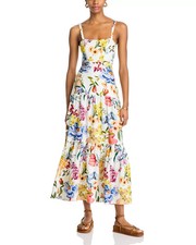 Farm Rio Greek Garden Floral Maxi Dress Sleeveless Smocked Size Medium NWOT $198