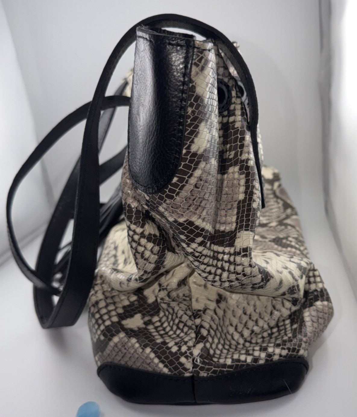 Patricia Nash Purse Leather Python Snakeskin Witn… - image 5