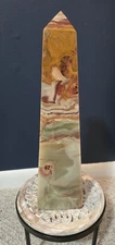Green Onyx Obelisk Tower, 16", 14lbs