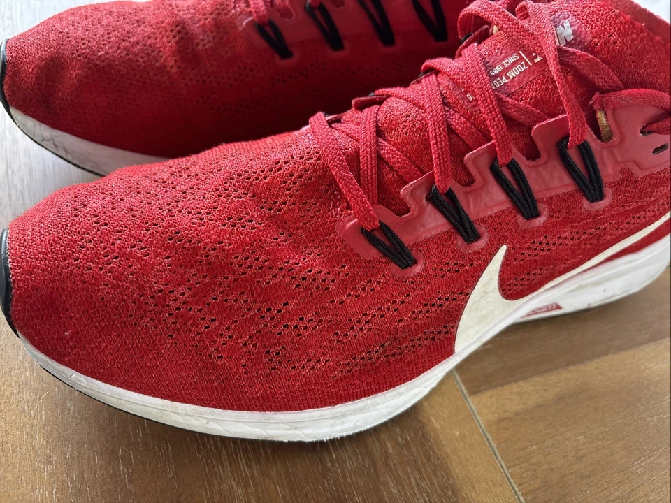 NIKE AIR ZOOM PEGASUS 36 UNIVERSITY RED WHITE RUNNING 10.5 - Image 2 of 4