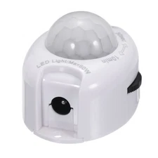 DC PIR Motion Activated Sensor Switch for LED Light, with Light Sensor White