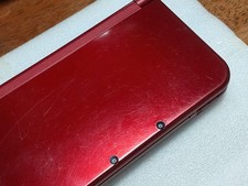 New Nintendo 3DS LL Metallic Red Console Bottom IPS Screen Rare