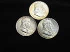 Lot of Three 1953 Franklin Half Dollars P D S