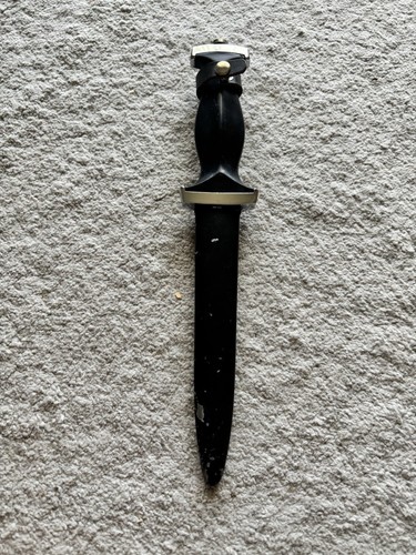 1950's Black Panther Solingen Germany #064 Black Boot Knife Dagger Double Edge
