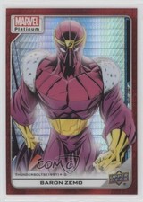 2023 Upper Deck Marvel Platinum High Series Red Prism /199 Baron Zemo #154 02v3