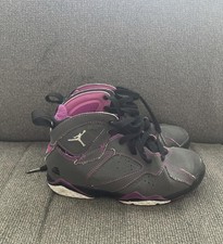 Jordan 7 Retro Shoes Youth Size 1.5Y Gray Pink Basketball Kids 442961-018