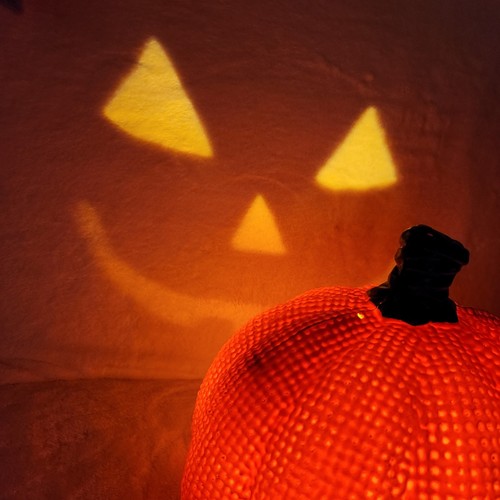 Zucca di tela illuminata 11" LED Halloween Jack-O-Lantern interno/esterno - Foto 8 di 10