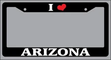 Black License Plate Frame I Heart Arizona Auto Accessory 1059