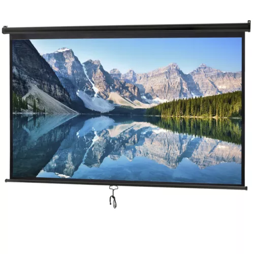 72''/80''/100''/119'' Projector Screen Pull Down Projection Screen Home Theater - Picture 57 of 89