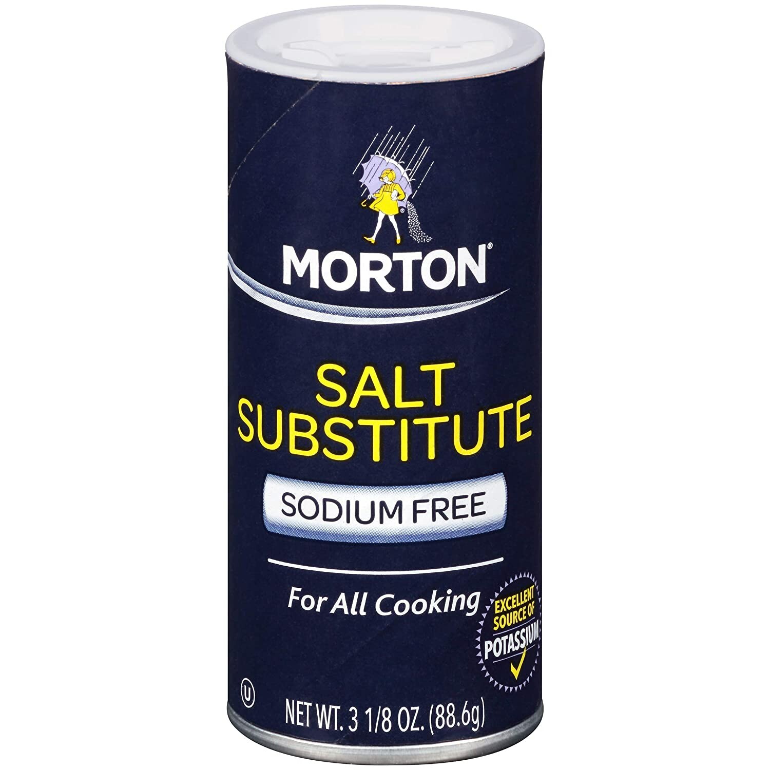 Morton Salt Substitute Sodium Free Seasoning 3.125 oz Bottle