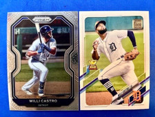 Willi Castro 2021 Prizm Tier III & '21 Topps 70 Years All Star Rookie Gold Cup
