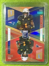 Tarjeta de novato N'KEAL HARRY TOM BRADY 's WR #/10 SP RC 2019 Donruss Elite Deck DORADO