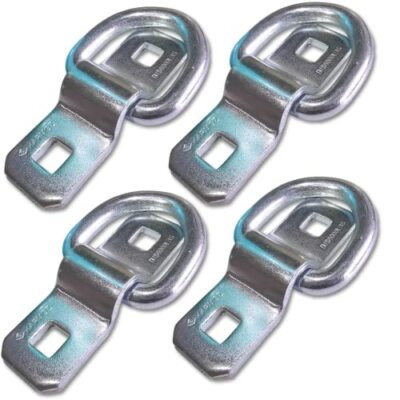 4 PacK 3/8  Heavy Duty D Rings Tie Down Anchors Hooks for Trailer Truck Bed Pick