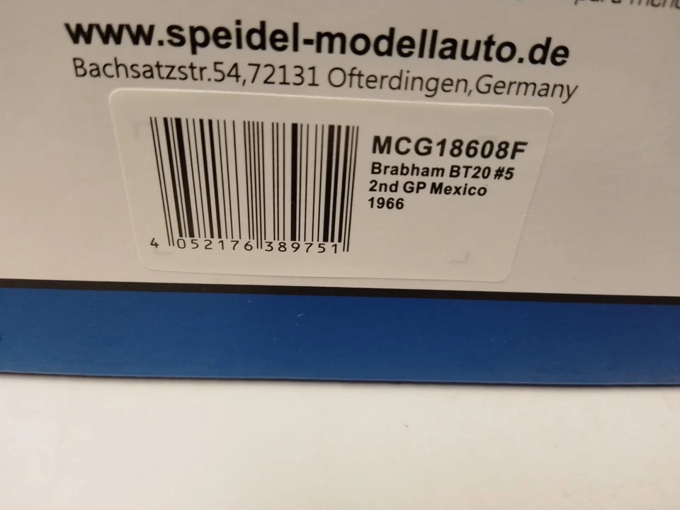 MCG Brabham BT20 #5 Jack Brabham World Champion 1966 Mexico GP 1/18 MCG18608F - Immagine 3 di 3