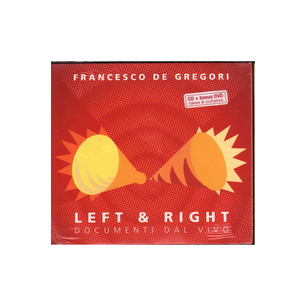 Francesco De Gregori CD DVD Left & Right Live Documents / Sealed Caravan