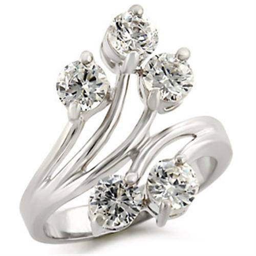 50113 - High-Polished 925 Sterling Silver Ring with AAA Grade CZ