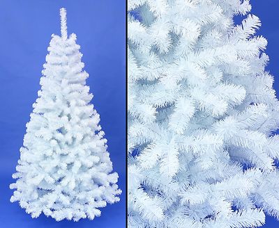 Knstlicher weier Weihnachtsbaum Georgia 180cm mit 545 Zweige, PVC Nadeln  B1 | eBay.de