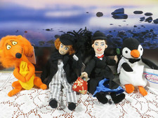 DISNEY STORE MARY POPPINS, BERT, PENGUIN  FOX SET BEAN BAG PLUSH 4 - NWT-1998