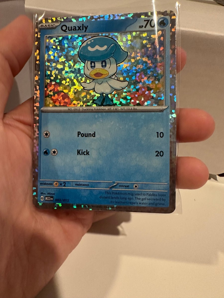 quaxly holographic card 052/198 Reverse Holo | Pokemon Scarlet Water / 60 / Basic Attack 1 Pokemon TCG Quaxly Foil Shiny